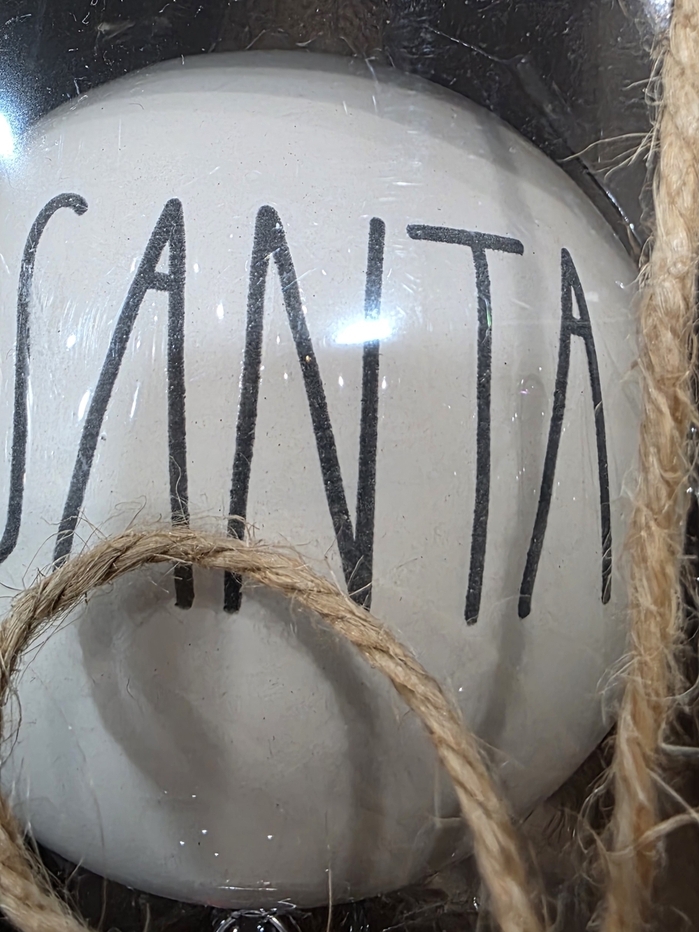 Rae Dunn White 'Santa / Jolly / Holly / Jingle' Ceramic Ornament Set - Picture 3 of 6